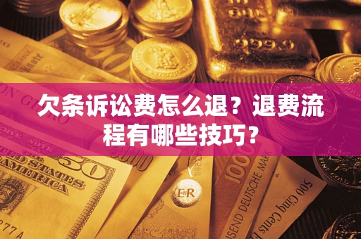 北京欠条诉讼费怎么退？退费流程有哪些技巧？
