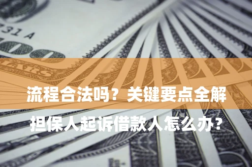 北京

担保人起诉借款人怎么办？流程合法吗？关键要点全解析